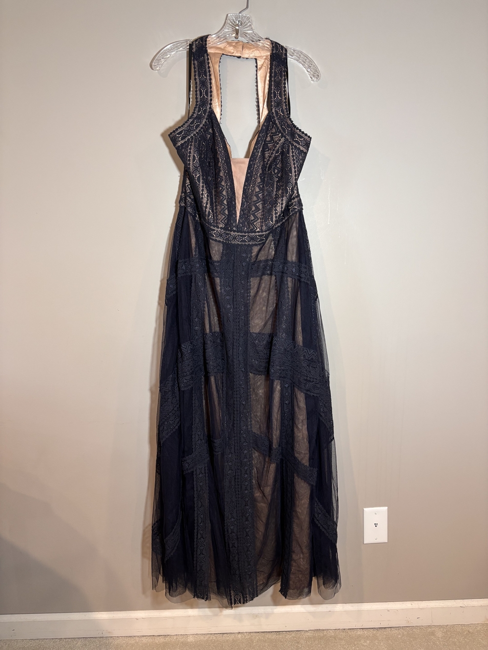 City Chic Plus Size M 18 Maxi Divine Whimsy Dress Deep Navy - Picture 2 of 8